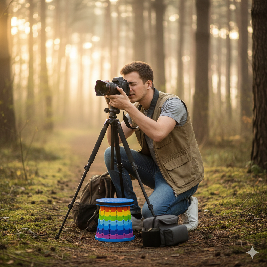 Outdoor Camping Portable Folding Stool, Table for Kids Adults Home, Office, Garden, Traveling, Heavy Quality Material